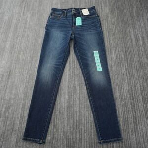 St Johns Bay Jeans Women Blue Skinny Stretch Mid Rise Denim New Tag 6 30x30